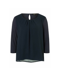 Топ с длинными рукавами, темно-синий More&more