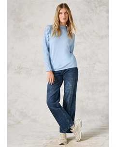 Топ с длинными рукавами MIT GLITZER, сине-серый Cecil