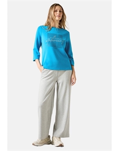 Топ с длинными рукавами MIT PRINT, синий Cecil