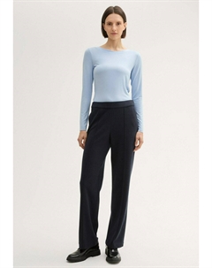 Топ с длинными рукавами MIT U-BOOT AUSSCHNITT, синий Tom tailor