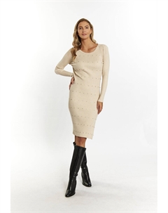 Платье-футляр MIT STRASS-STEINEN KOOSH, бежевый Faina