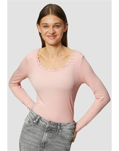 Топ с длинными рукавами, светло-розовый Qs