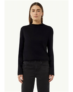 Топ с длинными рукавами MIT STEHKRAGEN, черный Comma casual identity