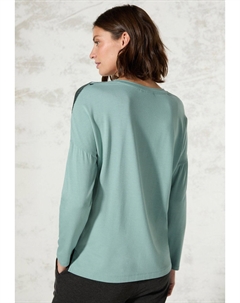 Топ с длинными рукавами GEMUSTERTES, зеленый Cecil
