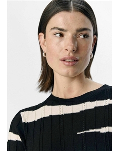 Платье-джемпер GESTREIFTES, черный Object