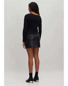 Топ с длинными рукавами, черный Edited