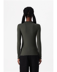 Топ с длинными рукавами FRANSISKA LIFE HI-NCK, темно-зеленый Jdy