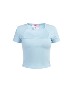 Топ Rippstrick T Shirt, светло-синий Mymo