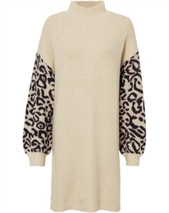 Трикотажное платье оверсайз с леопардовым принтом Rainbow