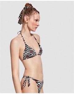 Двусторонние плавки бикини с бантами и принтом «Саванна», мультиколор Gisela