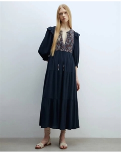 Вышитое платье-нагрудник, морской Сфера