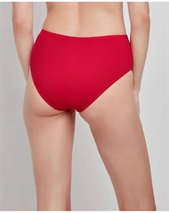 Плавки бикини с высокой посадкой из структурированной ткани, гранатовый Gisela