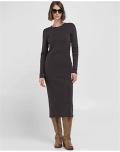 Платье миди с длинными рукавами, черный Replay