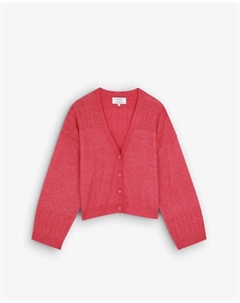 Женский кардиган прямого кроя с V-образным вырезом, красный Scalpers