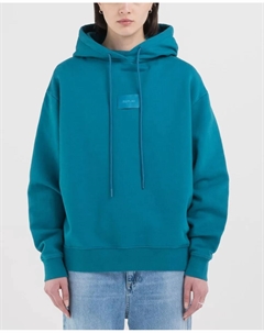 Женская длинная толстовка с капюшоном, бирюзовый Replay