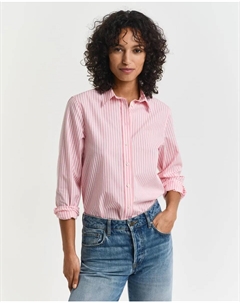 Женская рубашка с длинными рукавами и полосатым узором, розовый Gant