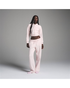 Укороченная толстовка с капюшоном на молнии, цвет barely pink Skims