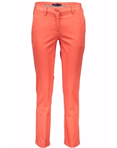 Красные хлопковые женские брюки Gant