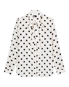 Женская рубашка в горошек с бантом, белый The kooples