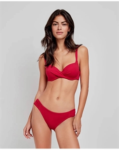 Классические плавки бикини из структурированной ткани, гранатовый Gisela