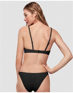 Классические плавки бикини из ткани в горошек, черный Gisela