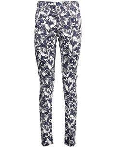 Синие хлопковые женские узкие брюки Gant