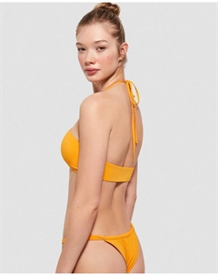 Бразильские плавки бикини из однотонной ткани, горчичный Gisela