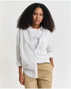 Женская рубашка с длинными рукавами и полосатым принтом, синий Gant