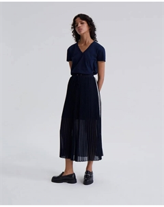 Юбка плиссе с эластичной талией, тёмно-синий Ikks