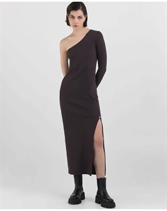 Длинное платье с разрезом, коричневый Replay