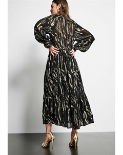 Платье макси REGULAR FIT LONG SLEEVE MIDI BOHO TIER, золотой Next