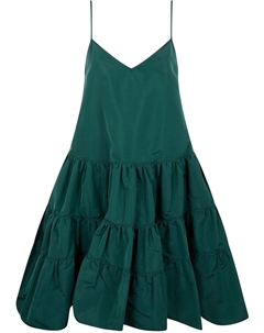 Платье мини с баской, зеленый No21
