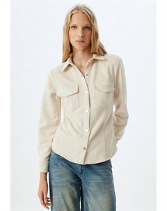 Блузка на пуговицах, бежевый Koton