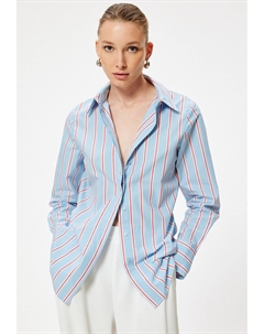 Блузка на пуговицах LONG SLEEVE, синий Koton