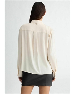 Блузка на пуговицах PLEATED, молочный Liu jo