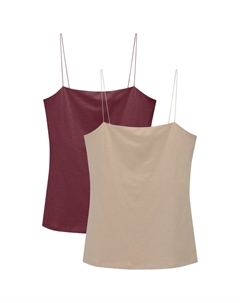 Топ STRAPPY PACK OF 2, бежевый Pull & bear
