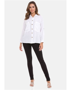 Блузка на пуговицах FREIZEIT, белый Cipo&baxx