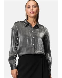 Блузка на пуговицах GLÄNZEND MIT KNOPFLEISTE, серый Zero