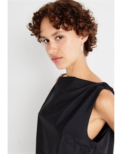 Топ FITTED BOATNECK DRAPE, черный Weekday