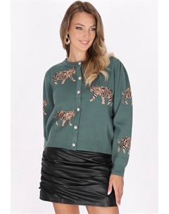 Кардиган, темно-зеленый Faina