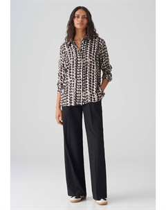 Блузка на пуговицах FOSMO, серо-коричневый Opus