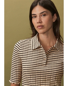 Рубашка поло LETTUCE HEM COLLARED REGULAR FIT, черный Next