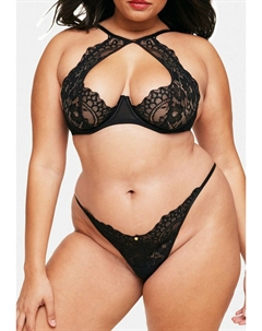 Бюстгальтер балконет TALULAH UNLINED PLUS BALCONETTEBRA JET BLACK, черный Adore me