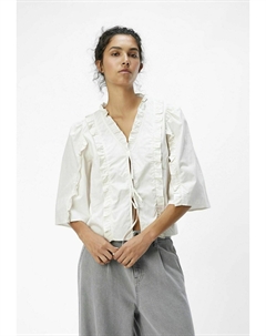 Блуза OBJHOPE RE 3/4, белый Object