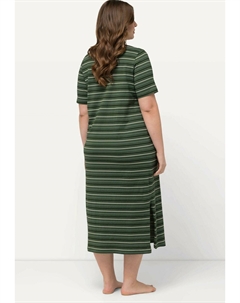 Ночная рубашка STRIPED SHORT SLEEVE, оливковый Ulla popken