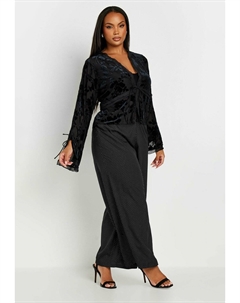 Брюки STUD EMBELLISHED WIDE LEG, черный Yours clothing