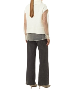 Джемпер MIT ROLLKRAGEN, белый Comma,