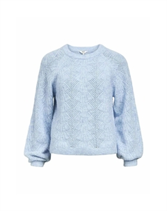 Джемпер OBJFLORA RE LS NOOS, синий Object