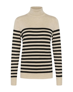 Джемпер LIZZA STRIPED ROLL NECK, бежевый Kaffe