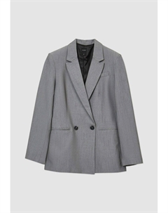 Короткое пальто DOPPIOPETTO DUE BOTTONI, серый Calliope